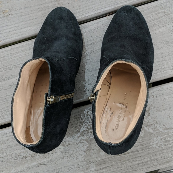 Club Monaco black suede side 9 zipper ankle Size 9 - Picture 8 of 16